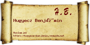 Hugyecz Benjámin névjegykártya