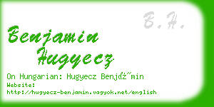 benjamin hugyecz business card